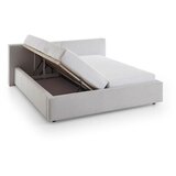 Meise Möbel Tapecirani bračni krevet s prostorom za pohranu s podnicom 180x200 cm u srebrnoj boji Cube – | shoptok.hr