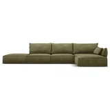 Zeleni kotni kavč (desni kot) Vanda - Mazzini Sofas