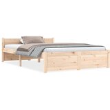 The Living Store Posteljni okvir iz trdnega lesa 135x190 cm - Posteljni Okvir, (21525252) | Shoptok.si