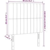  Uzglavlje svjetlosivo 90x5x118/128 cm baršunasto | shoptok.hr