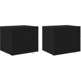  Noćni ormar 2 pcs Crni hrast 50 x 39 x 41 cm Konstruirano drvo | shoptok.hr