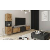 MID.YOU Dnevni Regal Berlin I, Barva Hrasta, Osvetlitev, 2-Delni | Shoptok.si