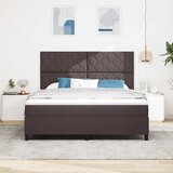  Krevet s opruga kutije Tamno smeđa 180 x 200 cm tkanina | shoptok.hr