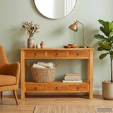  Konzolna stolica s ladicama Prirodna 115 x 32 x 76 cm | shoptok.hr