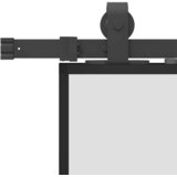  Klizna vrata s priborom crna 102,5 x 205 cm kaljeno staklo | shoptok.hr