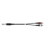  Q-LOK AD12-3K kabel stereo 6,3mm - 2 xRCA