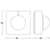 Steinel 058258 - detektor pokreta is 345 V3 knx IP54, četvrtast, beo | Eponuda.com