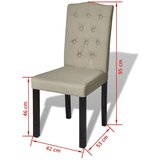  Jedilni stoli 6 kosov kamelje blago | Shoptok.si