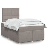  Krevet s oprugama i madracem smeđesivi 120 x 190 cm od tkanine | shoptok.hr