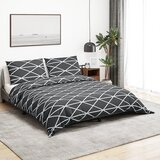  Set posteljine za poplun sivi 200x200 cm pamučni | shoptok.hr