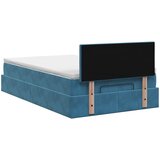  Podesivi krevet s madracem Tamno plava 120 x 190 cm Baršun | shoptok.hr