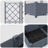  Vrtna saksija 2 pcs Svijetlo siva 80 x 40 x 125,5 cm Plastika | shoptok.hr