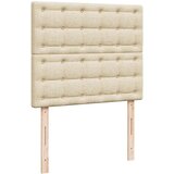 vidaXL Otomanski okvir kreveta s madracem krem 120x200cm od tkanine | shoptok.hr