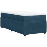 Box spring krevet s madracem tamnoplavi 100x200 cm baršunasti | shoptok.hr