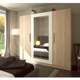 Kondela Garderobna 4 vratna omara, hrast sonoma/bela, MATISA | Shoptok.si