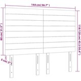  LED uzglavlje tamnoplavo 144x5x118/128 cm baršunasto | Eponuda.com