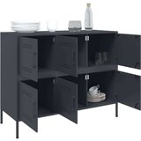 vidaXL Komoda antracitna 100,5x39x79 cm hladno valjano jeklo | Shoptok.si