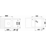 Blanco sudoper ELON 45 S InFino SILGRANIT SIVI KAMEN, s dalj. upr. | shoptok.hr