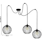  Luster na sajli MATT 3xE27/60W/230V pauk | Eponuda.com