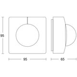 Steinel 058135 - senzor pokreta is 3180 V3 knx IP54 kvadratni beo | Eponuda.com