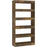 vidaXL Knjižna omara/pregrada dimljeni hrast 80x30x166 cm iverna pl., (20705451) | Shoptok.si