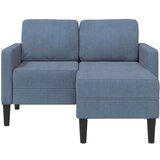 SOFA 2-sjed s ležaljkom u obliku slova L plava 125 cm lan | shoptok.hr