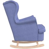  Stolica za ljuljanje 74x90x102 cm od tkanine traper-plava | shoptok.hr