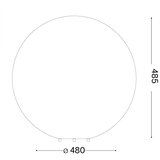 Ideal Lux - Spoljna lampa DORIS 1xE27/60W/230V prečnik 48 cm IP44 siva | Eponuda.com