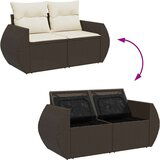 vidaXL 7-dijelni set vrtnih sofa od poliratana s jastucima smeđi | shoptok.hr
