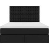  Krevet s od storage s madracem Crna 140 x 200 cm Lažna koža | shoptok.hr