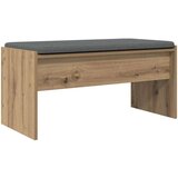  Klupa za hodnik s jastukom Umjetnički hrast 80 x 38 x 46 cm | shoptok.hr