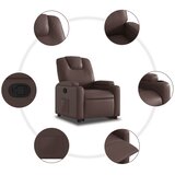  Naslonjač na podizanje od umjetne kože smeđi | shoptok.hr