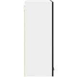 vidaXL Viseča omarica s polico Riga Črna Orehovina 60 x 31 x 80 cm | Shoptok.si