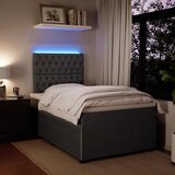 Box spring krevet s madracem tamnosivi 120 x 200 cm baršunasti | shoptok.hr
