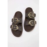 Trendyol Shoes Ženske papuče Takss26Te00005, Smeđe Cene