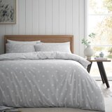 Catherine Lansfield Bela/siva enojna flanelna posteljnina 135x200 cm Polka Dot – | Shoptok.si
