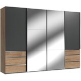 MID.YOU omara z drsnimi vrati, barve grafita, barve hrasta | Shoptok.si