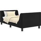  Otroški posteljni okvir z vznožjem Črna 80 x 160 cm Žamet, (5000104808) | Shoptok.si