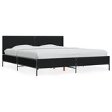  The Living Store Posteljni okvir črn 200x200 cm inženirski les in kovina - Posteljni Okvir, (21523816) | Shoptok.si
