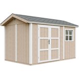 Timbela Vrtna hišica vrhunske kakovosti 8,68 m² - V252x250x412 cm - s tlemi in bitumenskimi ploščicami - M914A-TERRA BROWN, (5000117237) | Shoptok.si
