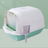  toalet za mačke Enclosed Cat Box Awhao Zeleni 50x35x35 cm Cene