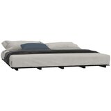  Okvir za krevet crni 200 x 200 cm od masivne borovine | shoptok.hr