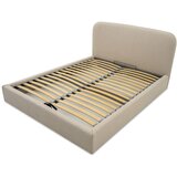Scandic Bež tapecirani bračni krevet s prostorom za odlaganje s podnicom 160x200 cm Sea – | shoptok.hr