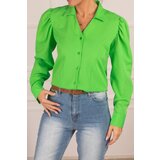 armonika Women's Green Watermelon Sleeve Fit Shirt Cene