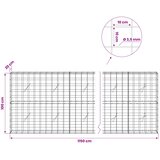  Gabion s žicom debljine 3,5 mm i mrežom 10x10 cm 1150x20x100 cm | shoptok.hr