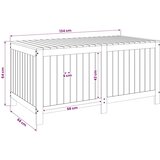  Kutija za spremanje u vrtu 359 L Masivna borovina - Prirodni bor 134 x 68 x 64 cm | shoptok.hr
