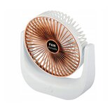  Brezžični prenosni aku. namizni ventilator USB bel | Shoptok.si