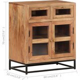 Komoda od masivnog bagremovog drva 60 x 35 x 70 cm | shoptok.hr