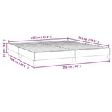 Okvir kreveta bez madraca tamno sivi 152x203 cm Queen baršun | shoptok.hr