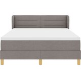 Box Postelja s pomičnim dnom z vzmetnico - Taupe, 140x200 cm, Tkanina, (22052929) | Shoptok.si